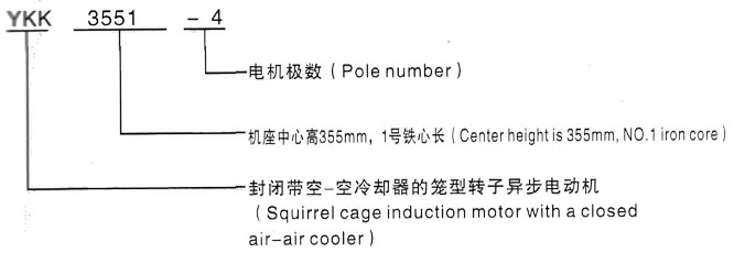 YKK系列(H355-1000)高压YJTFKK5005-2三相异步电机西安泰富西玛电机型号说明